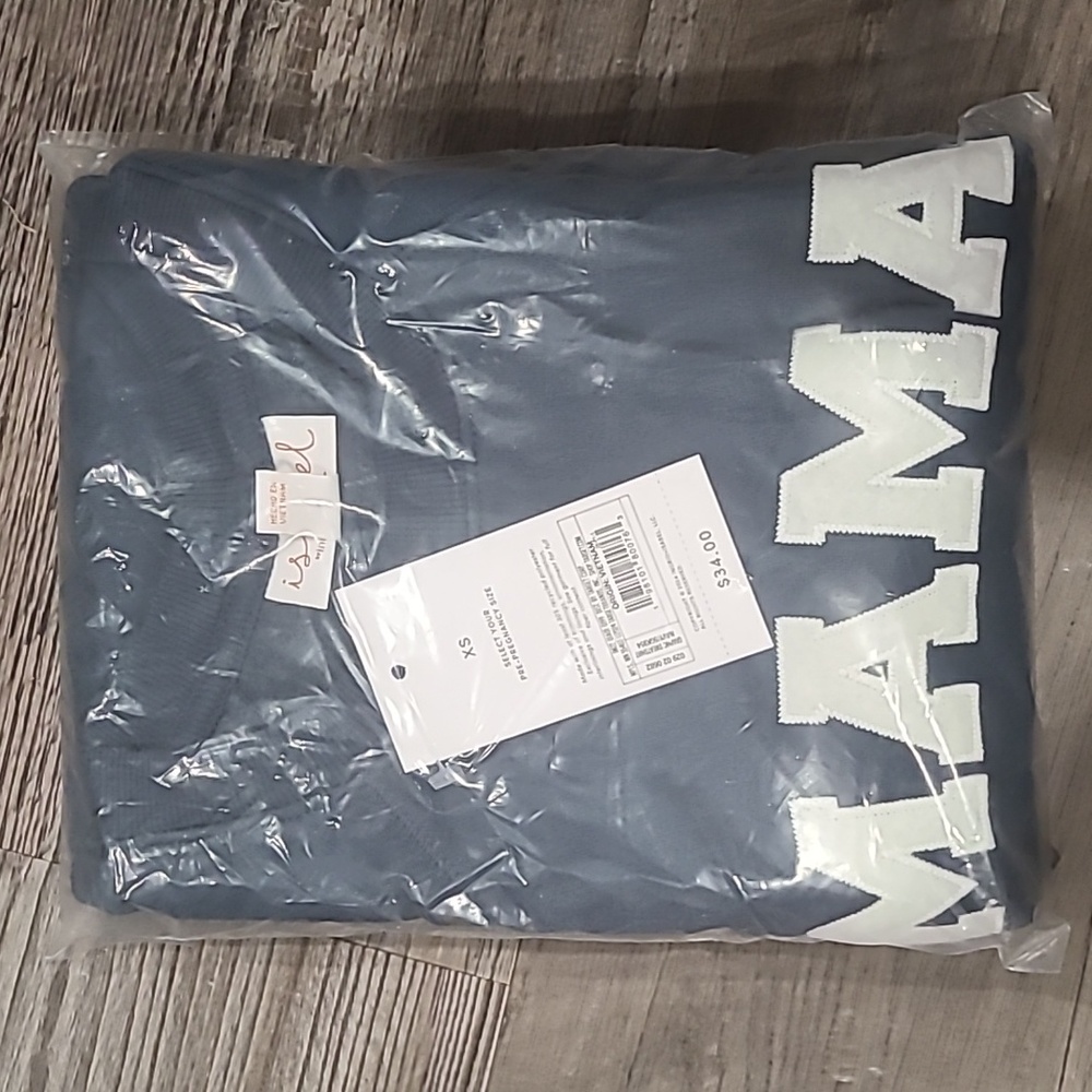 HOST PICK Isabel Maternity by Ingrid & Isabel Navy MAMA Sweatshirt - Picture 3 of 4